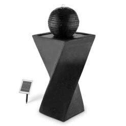 Schönbrunn Springbrunnen Kugelbrunnen Solar 200 L/h LED Basalt -Wrights Gartenladen 10027997 yy 0005 titel Duramaxx Schoenbrunn Solar Springbrunnen