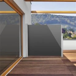 Bari 316 Seitenmarkise Seitenrollo 300x160cm Aluminium Anthrazit -Wrights Gartenladen 10028008 yy 0003 ambient Blumfeldt Bari 316 Seitenmarkise