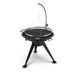 Delion Galgen-Schwenkgrill Feuerschale Ø80cm Hochfuß Seilzug Edelstahl -Wrights Gartenladen 10028487 yy 0006 logo