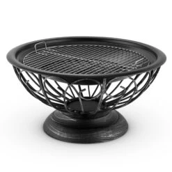 Tulip Feuerschale Ø75cmGrill Feuerstelle Funkenschutz Stahl Brüniert -Wrights Gartenladen 10028582 yy 0006 detail 06 Blumfeldt Tulip Feuerschale 75cm Grill
