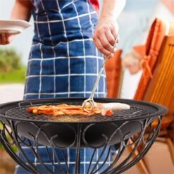 Tulip Feuerschale Ø75cmGrill Feuerstelle Funkenschutz Stahl Brüniert -Wrights Gartenladen 10028582 yy 0009 ambient 09 Blumfeldt Tulip Feuerschale 75cm Grill