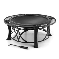 Ronda Feuerschale Ø95cm Grill Feuerstelle Funkenschutz Stahl Brüniert -Wrights Gartenladen 10028583 yy 0007 titel 07 Blumfeldt Ronda Feuerschale 95cm Grill