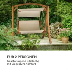 Maui Hollywoodschaukel 110 Cm 2-Sitzer Sonnensegel Polyester Lärche -Wrights Gartenladen 10029199 de 0004 logo