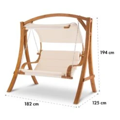 Maui Hollywoodschaukel 110 Cm 2-Sitzer Sonnensegel Polyester Lärche -Wrights Gartenladen 10029199 yy 0009 logo