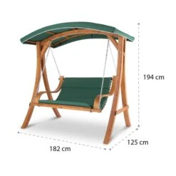 Tahiti Hollywoodschaukel 110 Cm 2-Sitzer Sonnendach Polyester Lärche -Wrights Gartenladen 10029200 yy 0008 logo Blumfeldt Tahiti Hollywoodschaukel Sonnendach