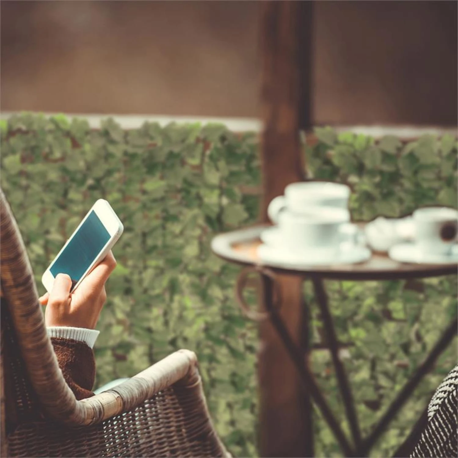 Fency Bright Ivy Sichtschutzzaun Windschutz 300x150 Cm Efeu Hellgrün – Bild 4