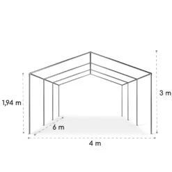 Sommerfest 4x6m 500 G/m² Partyzelt Festzelt PVC Wasserdicht Verzinkt -Wrights Gartenladen 10029434 yy 0010 logo