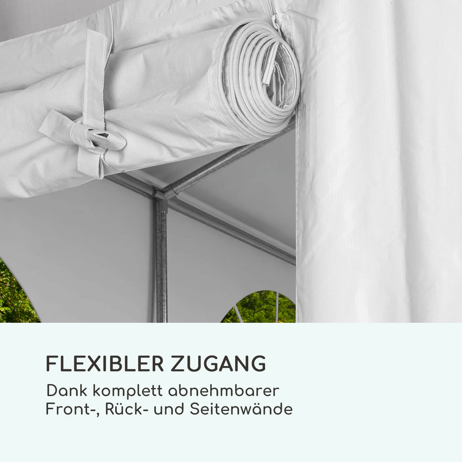 Sommerfest 4x6m 500 G/m² Partyzelt Festzelt PVC Wasserdicht Feuerfest 7 Sommerfest 4x6m 500 G/m² Partyzelt Festzelt PVC Wasserdicht Feuerfest – Bild 7