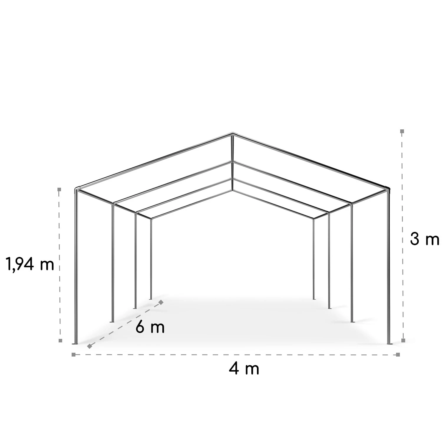 Sommerfest 4x6m 500 G/m² Partyzelt Festzelt PVC Wasserdicht Feuerfest 10 Sommerfest 4x6m 500 G/m² Partyzelt Festzelt PVC Wasserdicht Feuerfest – Bild 10