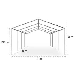 Sommerfest 4x8m 500 G/m² Partyzelt Festzelt PVC Wasserdicht Feuerfest -Wrights Gartenladen 10029437 yy 0010 logo