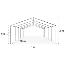 Sommerfest 5x10m 500 G/m² Partyzelt Festzelt PVC Wasserdicht Feuerfest -Wrights Gartenladen 10029442 yy 0010 logo