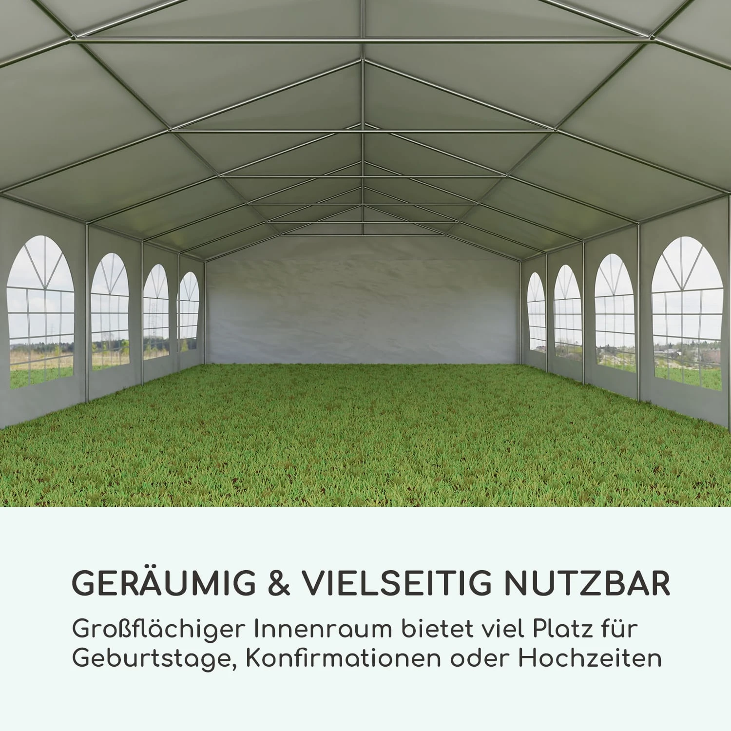 Sommerfest 6x12m 500 G/m² Partyzelt Festzelt PVC Wasserdicht Feuerfest 3 Sommerfest 6x12m 500 G/m² Partyzelt Festzelt PVC Wasserdicht Feuerfest – Bild 3