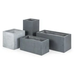 Solidflor Pflanzkübel Pflanzgefäß 79,5x38x38 Cm Fiberton Anthrazit -Wrights Gartenladen 10029841 yy 0004 variant Blumfeldt Solidflor Pflanztopf