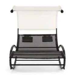 Suncruise Schaukelliege Gartenliege Sonnendach Polyester Stahl -Wrights Gartenladen 10029845 yy 0004 detail Blumfeldt Suncruise Schaukelliege