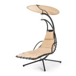 Dahlia Creamy Beige Schwingliege 200 Cm Sonnensegel Polyester Stahl -Wrights Gartenladen 10029977 yy 0006 front hanging chair