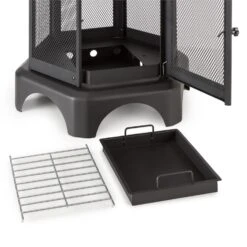 Mandala Gartenkamin Feuerstelle Thermolack Inkl. Schürhaken -Wrights Gartenladen 10030147 yy 0005 detail Fire Basket black