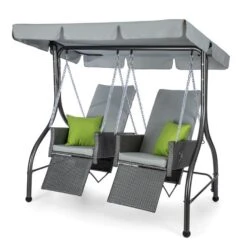 Concordia Hollywoodschaukel Gartenschaukel 185 Cm 2 Sitze Sonnendach -Wrights Gartenladen 10030566 yy 0007 front Blumfeldt Concordia Hollywoodschaukel