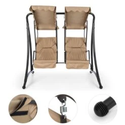 Skywalker Hollywoodschaukel Gartenschaukel 180 Cm 2 Sitze Sonnendach -Wrights Gartenladen 10030567 yy 0003 detail Blumfeldt Skywalker Hollywoodschaukel