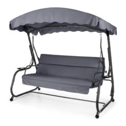 High Society Hollywoodschaukel Gartenschaukel 220 Cm Grau -Wrights Gartenladen 10030611 yy 0008 front Blumfeldt High Society Hollywoodschaukel dunkelblau