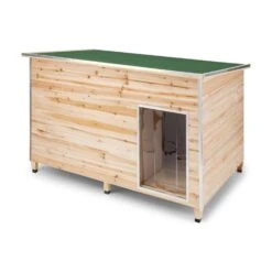 Schloss Wuff Hundehütte Größe XL 110x160x100cm Isoliert Windfang Holz -Wrights Gartenladen 10030670 yy 0007 front oneConcept Schloss Wuff Hundehuette 110x160x100 cm