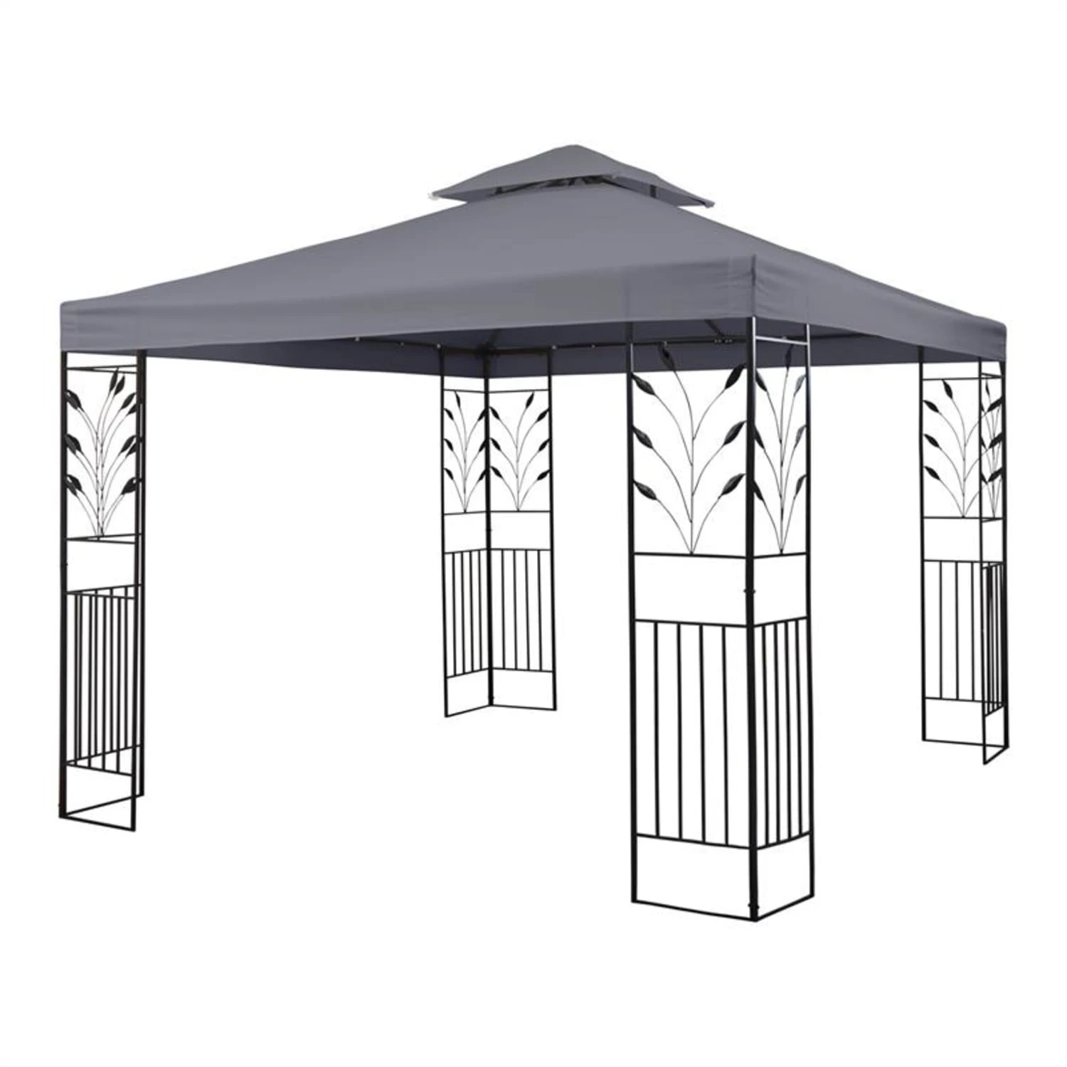 Odeon Grey Pavillon Partyzelt Festzelt 3x3m Stahl Polyester Dunkelgrau 1 Odeon Grey Pavillon Partyzelt Festzelt 3x3m Stahl Polyester Dunkelgrau