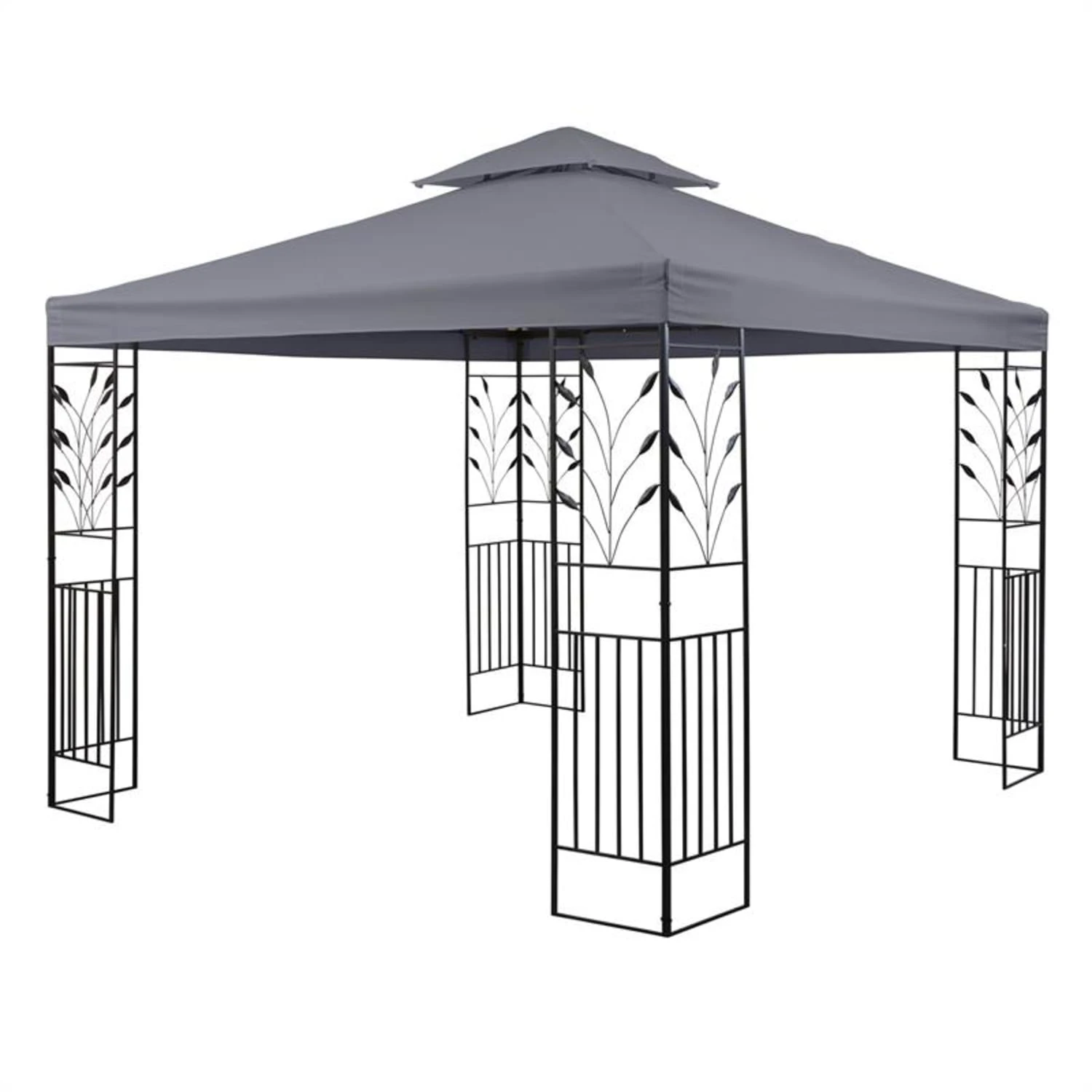 Odeon Grey Pavillon Partyzelt Festzelt 3x3m Stahl Polyester Dunkelgrau 6 Odeon Grey Pavillon Partyzelt Festzelt 3x3m Stahl Polyester Dunkelgrau – Bild 6