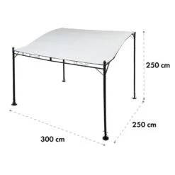 Allure Pergola Vordach Anbaupavillon 300x250cm Polyester Hellbeige -Wrights Gartenladen 10030689 yy 0005 logo Blumfeldt Allure Pergola Vordach Anbaupavillon