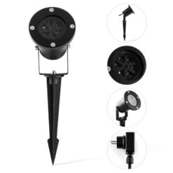 Snowdance LED-Projektor Schneeflocken 4 Farben IP64 -Wrights Gartenladen 10030936 yy 0003 detail Bumfeldt Snowdance LED Projektor Schneeflocken