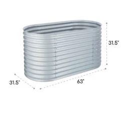 High Grow Hochbeet Gartenbeet 1,6m Zink-Alu-Beschichtung Silber -Wrights Gartenladen 10031113 uk 0005 logo