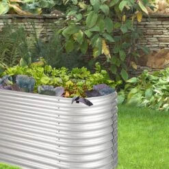 High Grow Hochbeet Gartenbeet 2,0m Zink-Alu-Beschichtung Silber -Wrights Gartenladen 10031119 uk 0003 logo