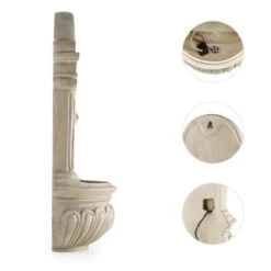 Löwenstein Wandbrunnen Gartenbrunnen Solar 2W LED Polyresin Steinoptik -Wrights Gartenladen 10031400 yy 0004 detail Blumfeldt Loewenstein Wandbrunnen 2W Steinoptik reedit