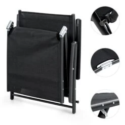 Modena Sonnenliege 64x85x170cm Aluminium/Stahlrohr Schwarz 10 Modena Sonnenliege 64x85x170cm Aluminium/Stahlrohr Schwarz -Wrights Gartenladen 10031441 yy 0005 detail Blumfeldt Modena Sonnenliege 64x85x170cm schwarz