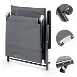 Modena Sonnenliege 64x85x170cm Aluminium/Stahlrohr Grau 8 Modena Sonnenliege 64x85x170cm Aluminium/Stahlrohr Grau -Wrights Gartenladen 10031442 yy 0005 detail Blumfeldt Modena Sonnenliege