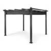 Pantheon 3x3 Pergola Vordach 3x3m Aluminium Sonnendach Polyester Grau