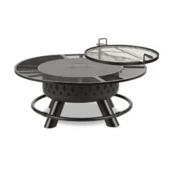 Rosario 3-in-1-Feuerschale Ø120cm | 70cm Grill | Tischplatte Stahl 15 Rosario 3-in-1-Feuerschale Ø120cm | 70cm Grill | Tischplatte Stahl -Wrights Gartenladen 10032141 yy 0008 titel Blumfeldt Rosario 3in1 Feuerschale