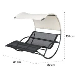 The Big Easy Schwingliege Schwarz, Wetterfest 350kg Max. UV- Schutz -Wrights Gartenladen 10032240 yy 0009 logo
