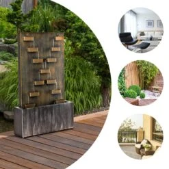 River Crossing Gartenbrunnen In/Outdoor 6W Pumpe 10m Kabel Verzinkt -Wrights Gartenladen 10032260 yy 0003 ambient