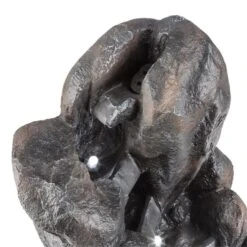 Felsquell Solar-Kaskadenbrunnen Akkubetrieb 2 KW Solarpanel 3 LEDs -Wrights Gartenladen 10032286 yy 0005 detail Blumfeldt Felsquell Solar Kaskadenbrunnen