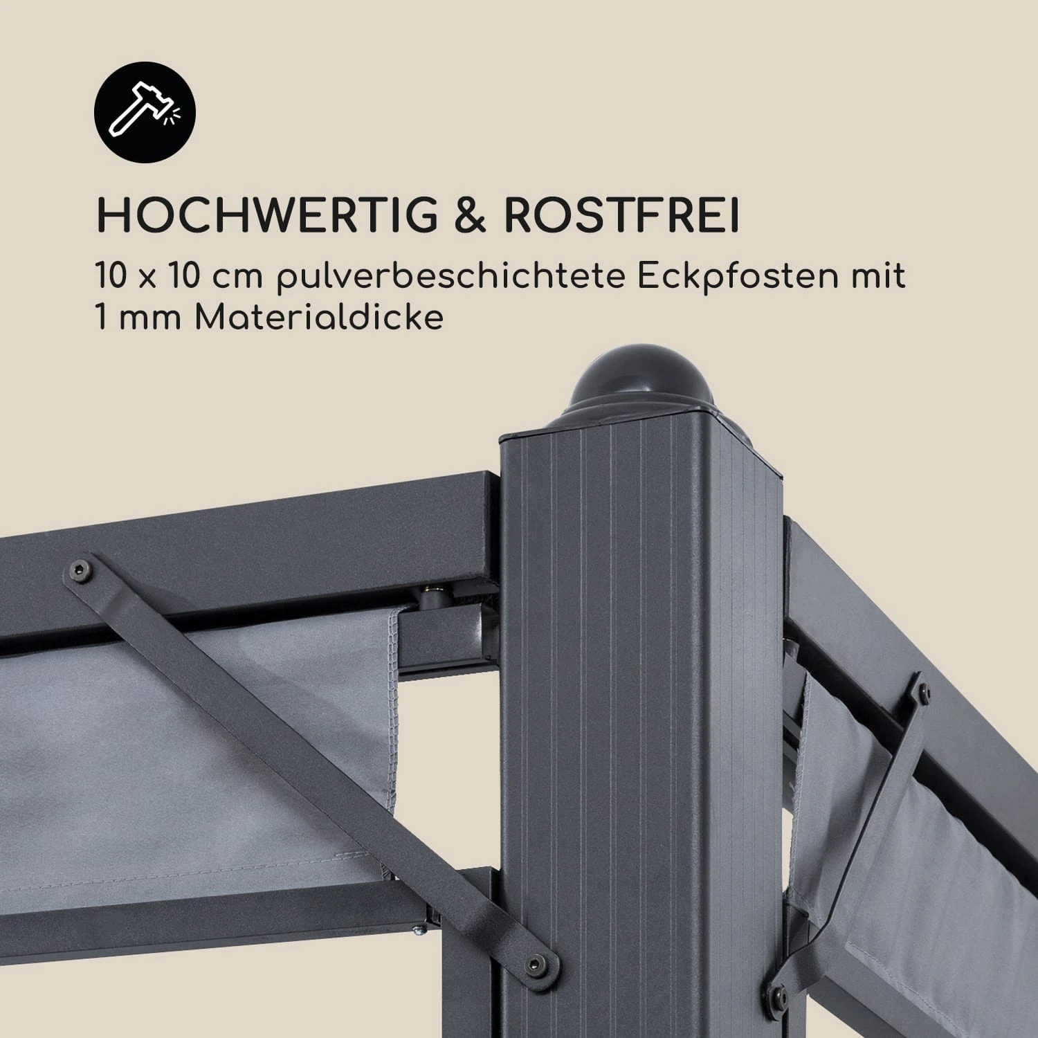 Pantheon Cortina Pavillon Mit Dach 3x3m 4 Seitenteile 7 Pantheon Cortina Pavillon Mit Dach 3x3m 4 Seitenteile – Bild 7