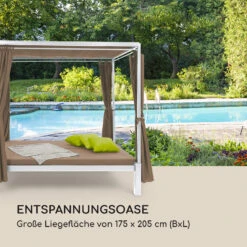 Senator Lounge Gartenliege 188x208x205cm Sonnendach Polyester Stahl -Wrights Gartenladen 10032569 de 0003 logo