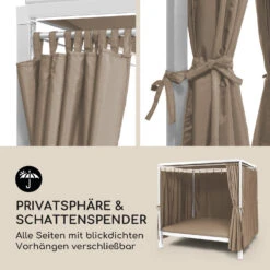 Senator Lounge Gartenliege 188x208x205cm Sonnendach Polyester Stahl -Wrights Gartenladen 10032569 de 0005 logo