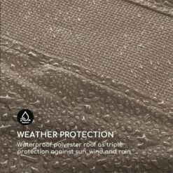 Senator Ersatzdach Sonnenschutz Polyester Wasserdicht Taupe -Wrights Gartenladen 10032570 yy 0003 logo Blumfeldt Senator Ersatzdach taupe
