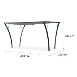 Palazzo Pavillon 4x3m Faltdach Polyester Aluminium Schwarz / Grau 13 Palazzo Pavillon 4x3m Faltdach Polyester Aluminium Schwarz / Grau -Wrights Gartenladen 10032577 yy 0007 logo