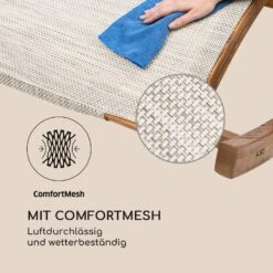 Mauritius Schwingliege Mit Dach ComfortMesh 180kg Max.wetterfest Creme -Wrights Gartenladen 10032587 de 0004 logo
