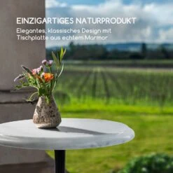 Patras-XS Bistro-Tisch Marmortischplatte Ø30cm Gusseiserner Standfuß -Wrights Gartenladen 10033238 de 0003 logo