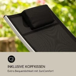 Sun Valley Sonnenliege Zusammenklappbar Kopfkissen Schwarz -Wrights Gartenladen 10033307 de 0004 logo