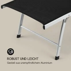 Sun Valley Sonnenliege Zusammenklappbar Kopfkissen Schwarz -Wrights Gartenladen 10033307 de 0008 logo