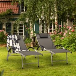 Sun Valley Sonnenliege Zusammenklappbar Kopfkissen Grau -Wrights Gartenladen 10033308 yy 0006 logo
