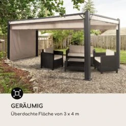 Pantheon Cortina Pavillon Mit Dach 3x4m 4 Seitenteile Beige -Wrights Gartenladen 10033318 de 0004 logo
