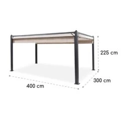 Pantheon Cortina Pavillon Mit Dach 3x4m 4 Seitenteile Beige -Wrights Gartenladen 10033318 yy 0009 logo Blumfeldt Pantheon Cortina Pavillon 3x4m beige